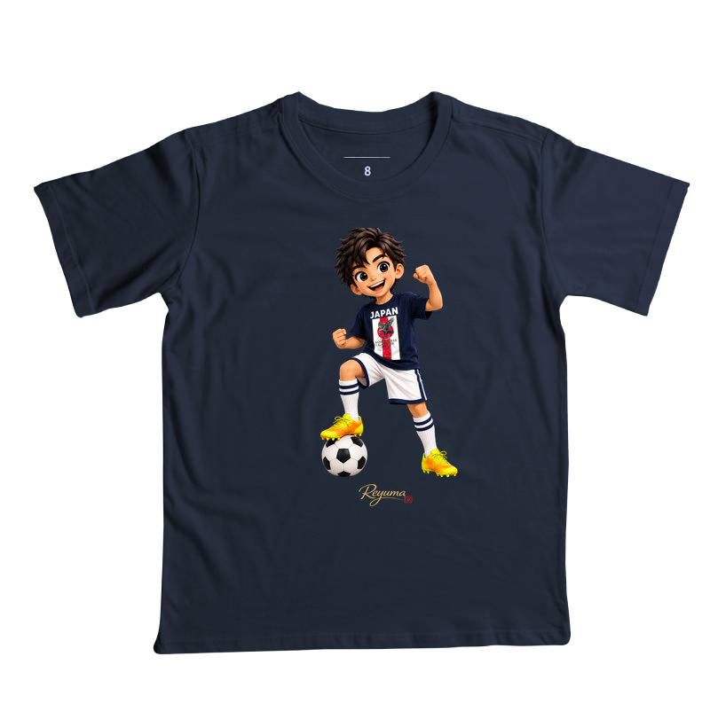 Camiseta Infantil, Menino, Menina, Juvenil Futebol "Samurai Blue" - Algodão 100%  - Imagem 7