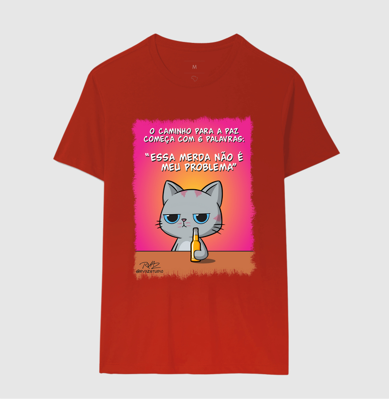 Camiseta Gato Sincero Problema - Imagem 10