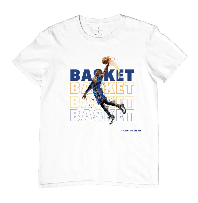 T-Shirt Masculina Basket Branca - Imagem 2