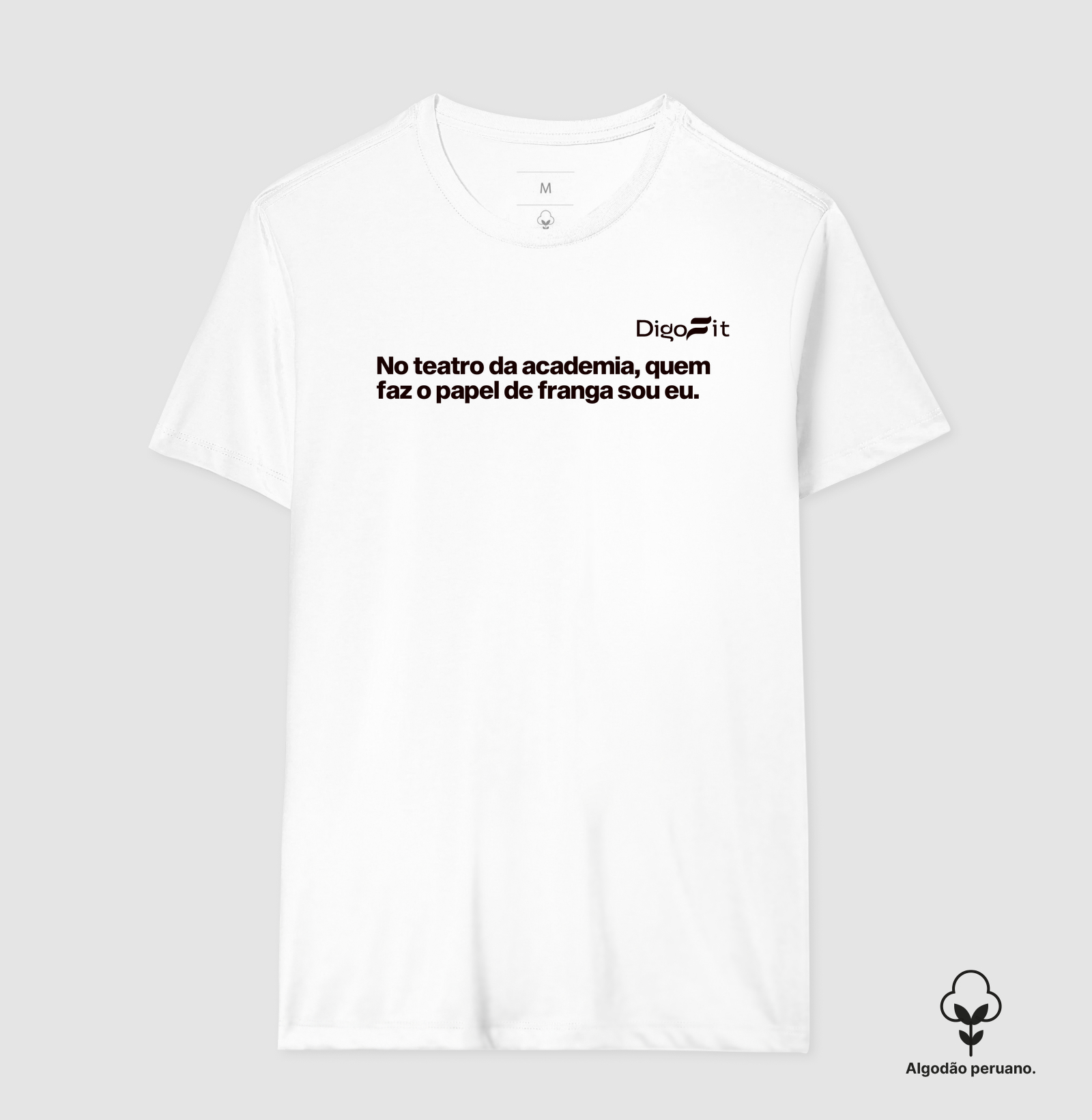 CAMISETA ALGODÃO PERUANO ACADEMIA PAPEL DE FRANGA - Imagem 7