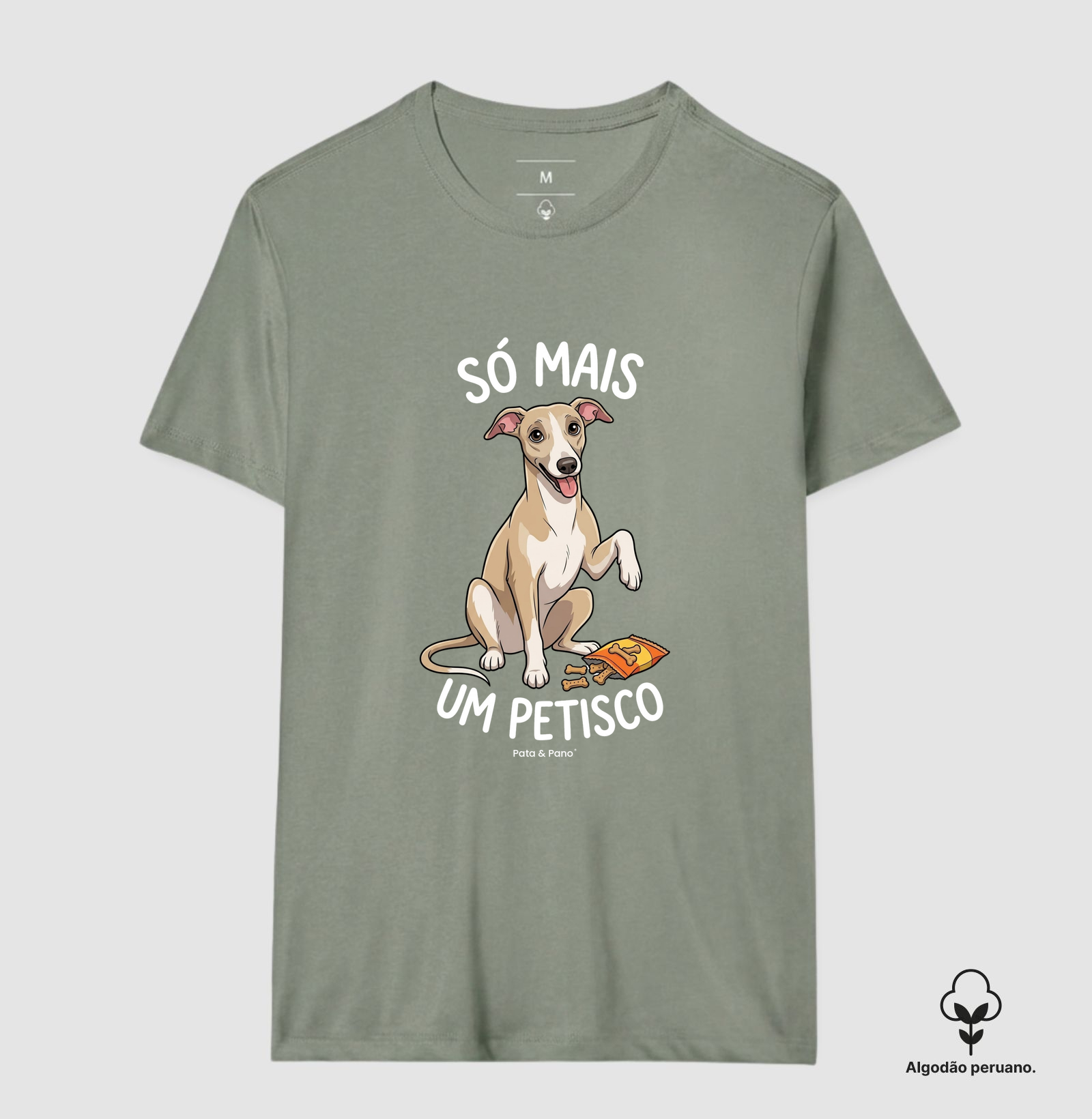 CAMISETA ALGODÃO PERUANO WHIPPET GALGO PETISCO - Imagem 8