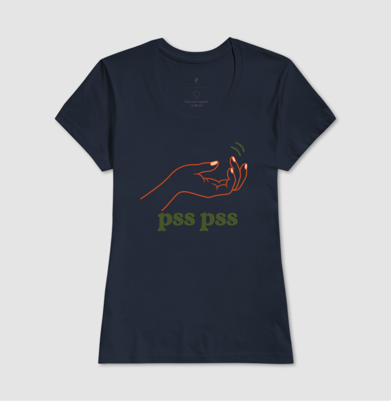 Camiseta Gato Engraçada "pss pss" | Cat Lover | Pelo & Pano - Imagem 7