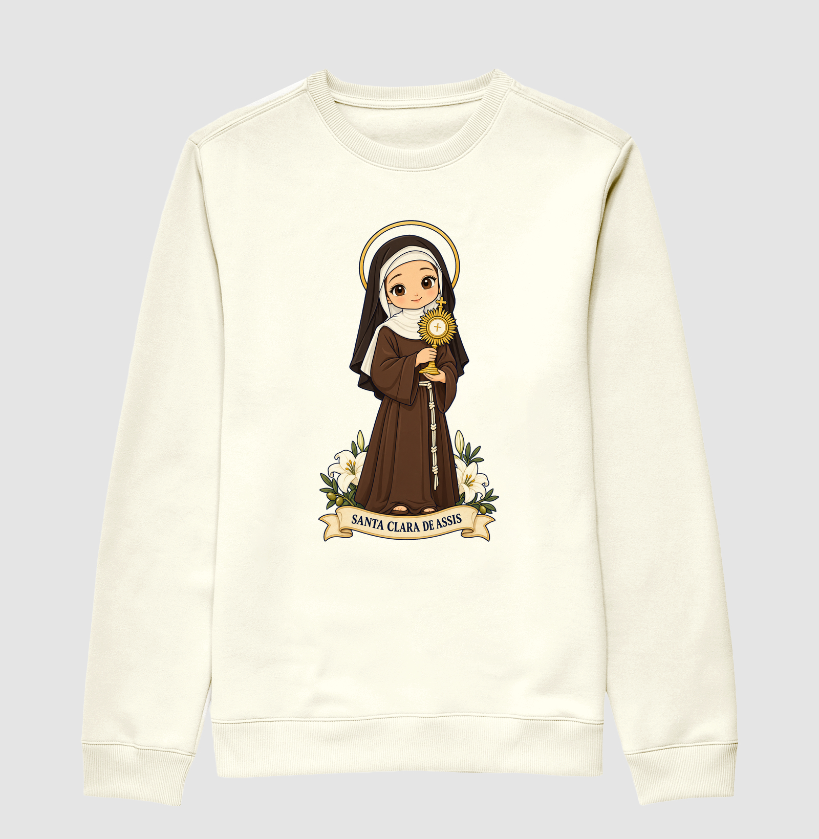 Santa Clara de Assis estilo chibi - Imagem 2