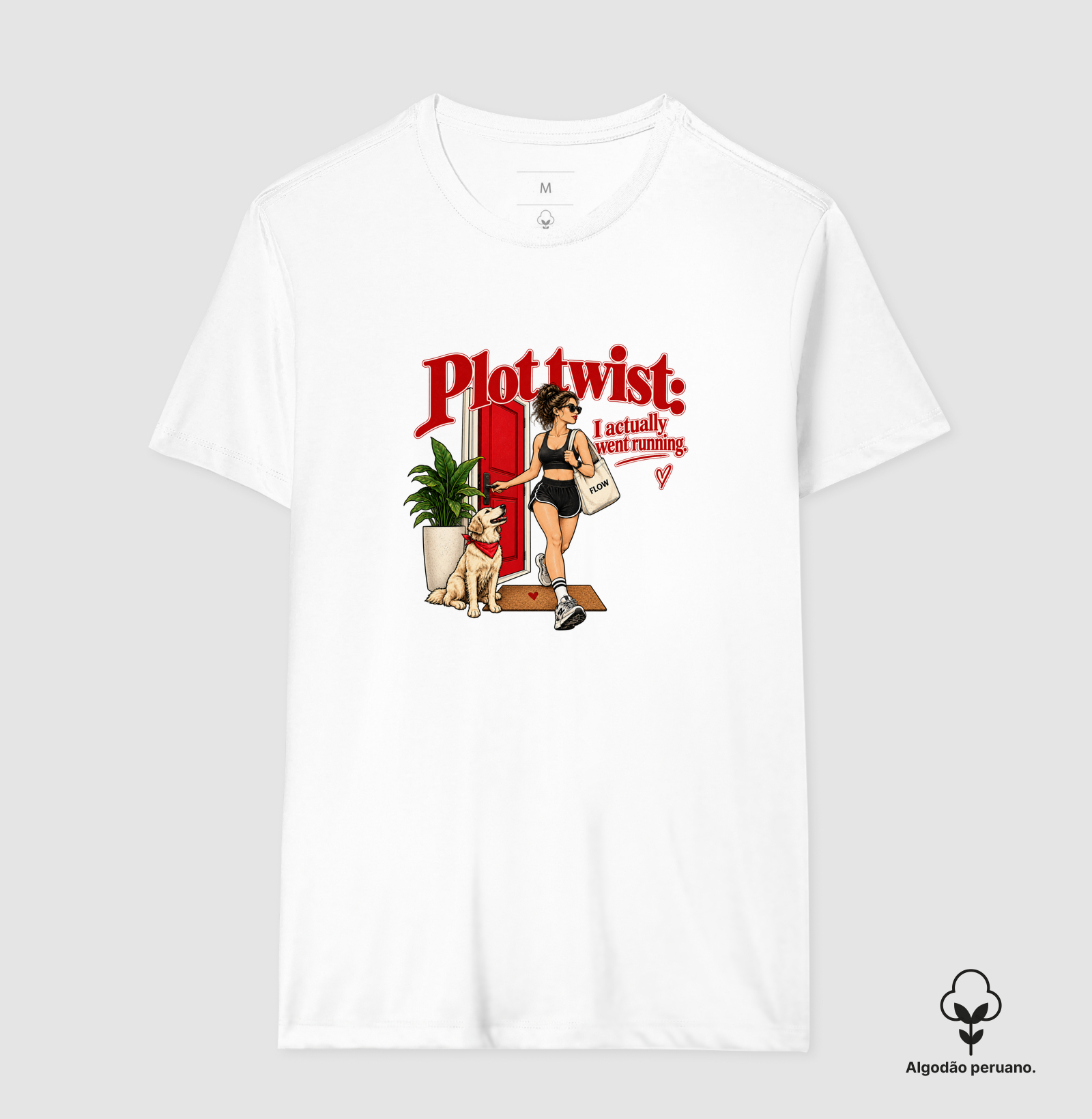 Camiseta Algodão Peruano Corrida - Plot Twist: I Actually Went Running - Imagem 6