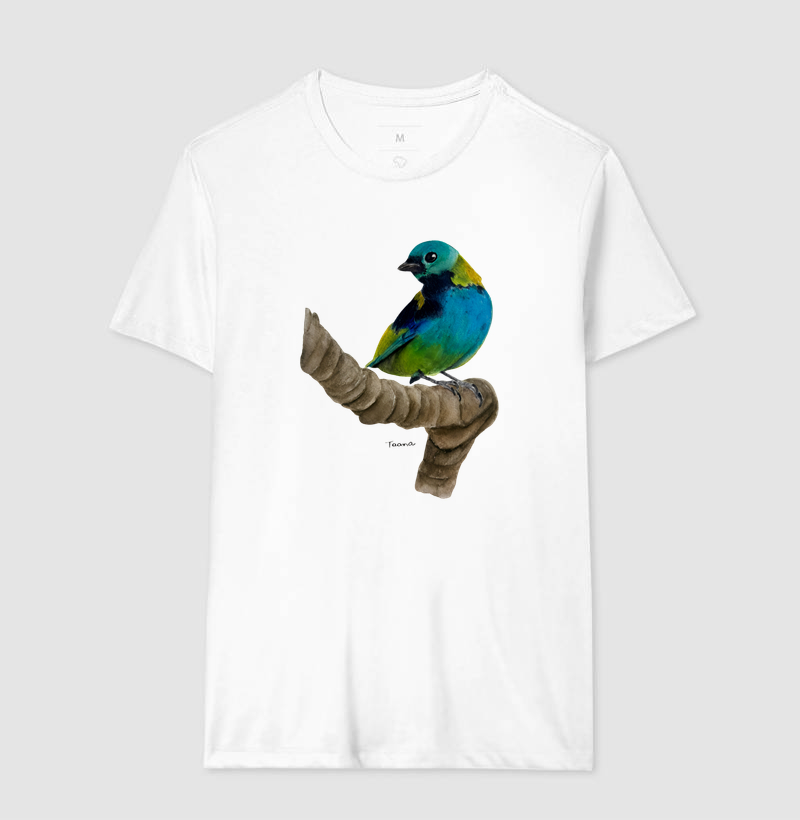 Camiseta Saíra-Sete-Cores – Aves do Brasil - Imagem 6
