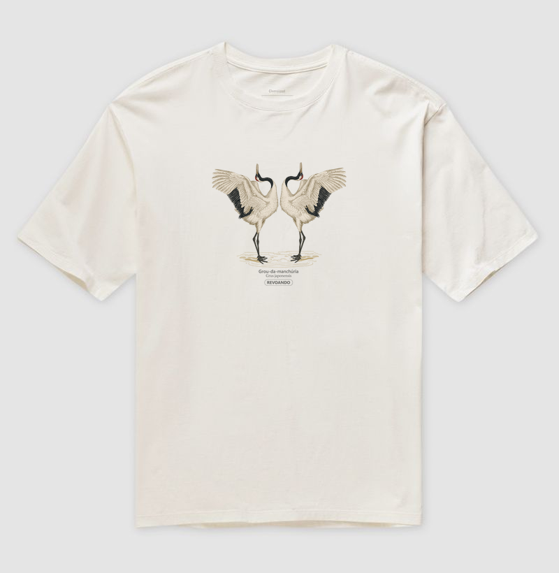 Traços Alados - Grou-da-manchúria (Tsuru) - Oversized - Imagem 6