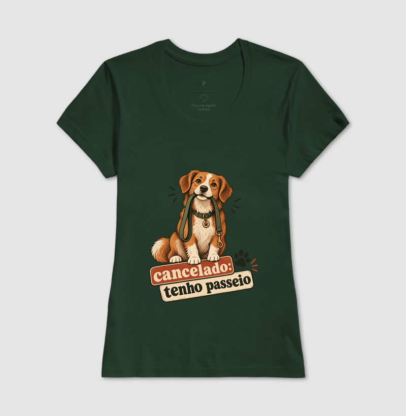Camiseta Cachorro Engraçada "cancelado: tenho passeio" | Pelo & Pano - Imagem 13