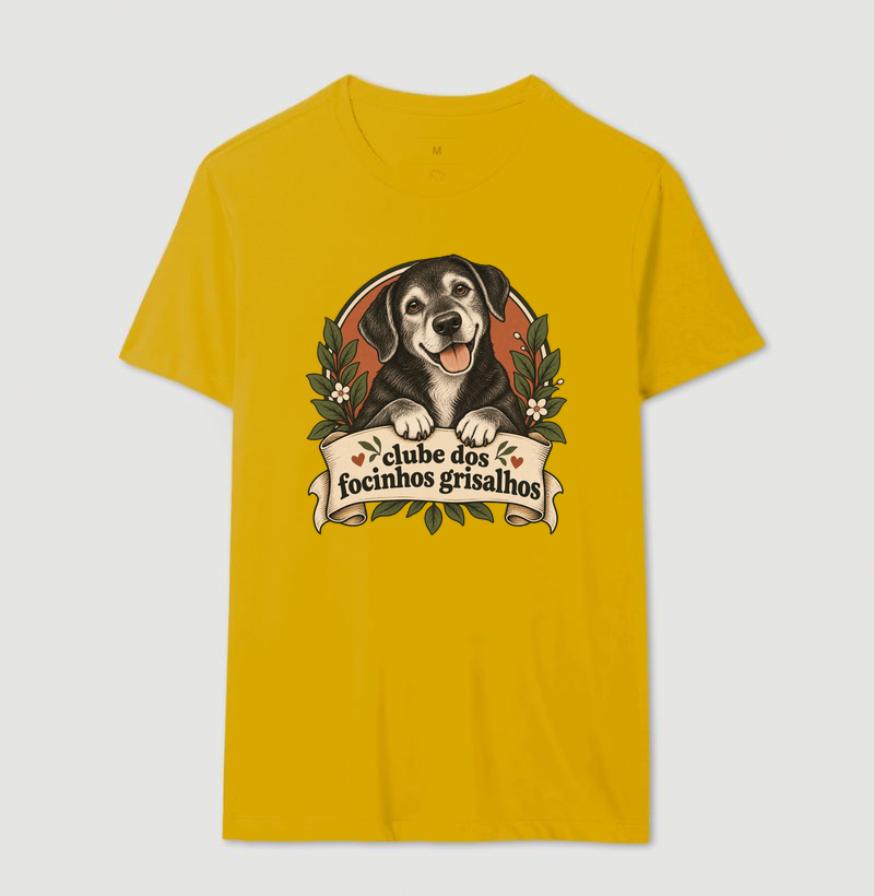Camiseta Cachorro Idoso "clube dos focinhos grisalhos" | Pelo & Pano - Imagem 14