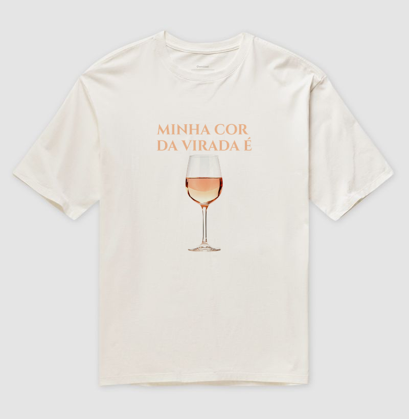 Camiseta Oversized Cor da Virada – Rosé - Imagem 2