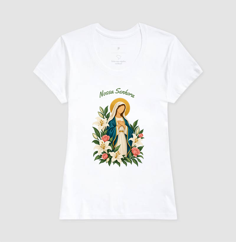 Camiseta Nossa Senhora — Flores de Fé - Imagem 6