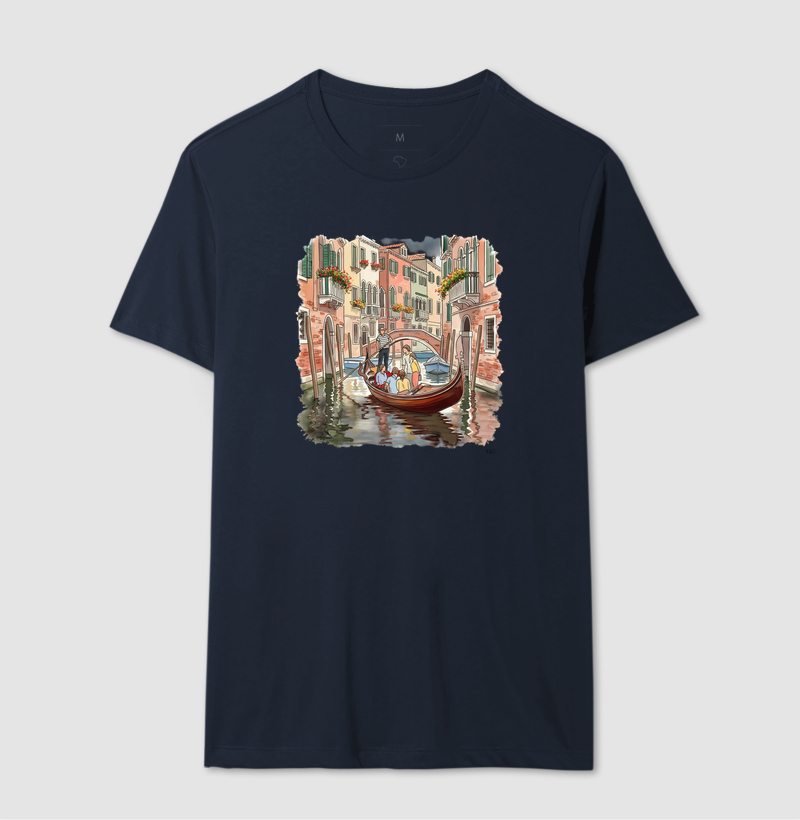 Camiseta Algodão Premium - Passeio de Gôndola  - Imagem 6