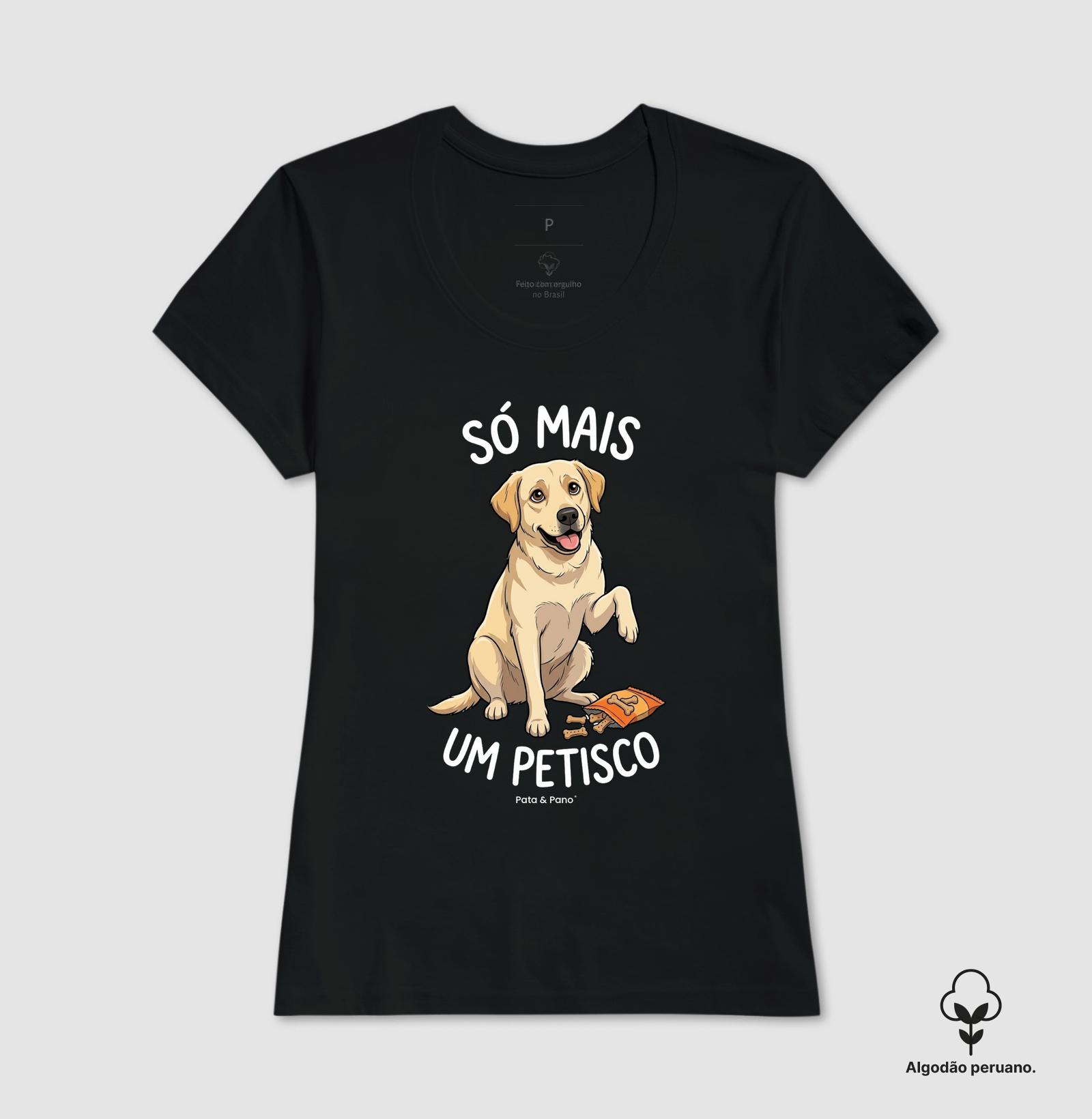 CAMISETA ALGODÃO PERUANO LABRADOR PETISCO - Imagem 5