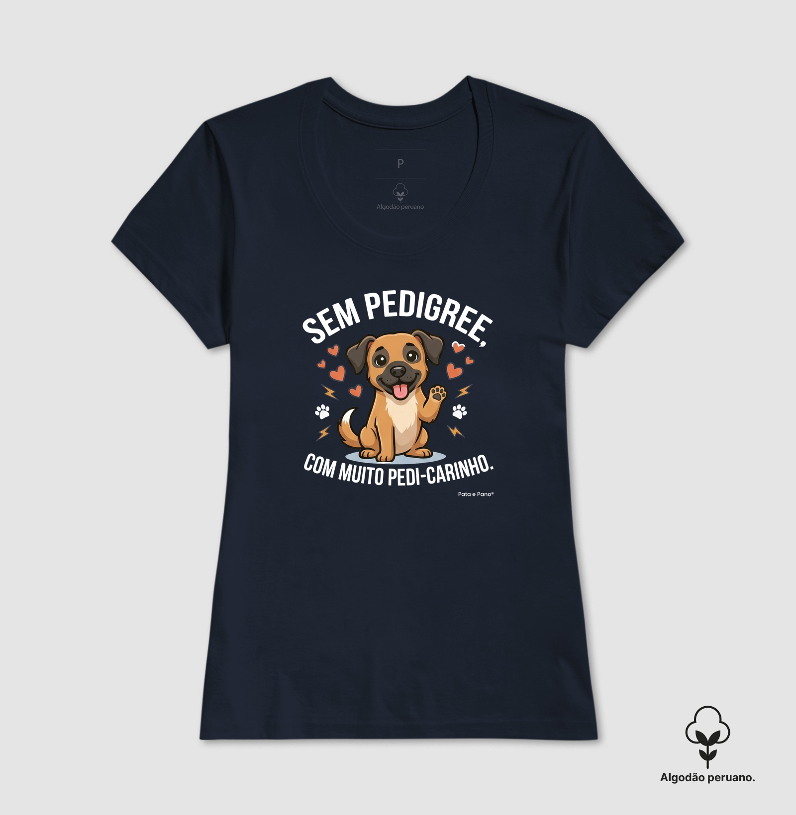 CAMISETA ALGODÃO PERUANO VIRA-LATA PEDI-CARINHO - Imagem 8