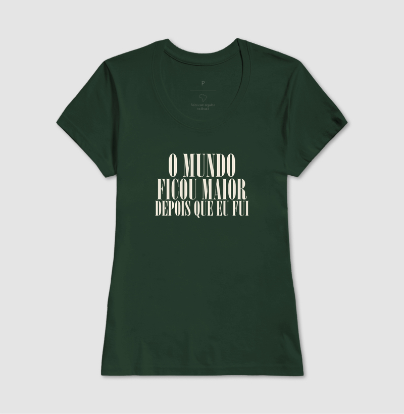 Camiseta O Mundo Ficou Maior - Imagem 9