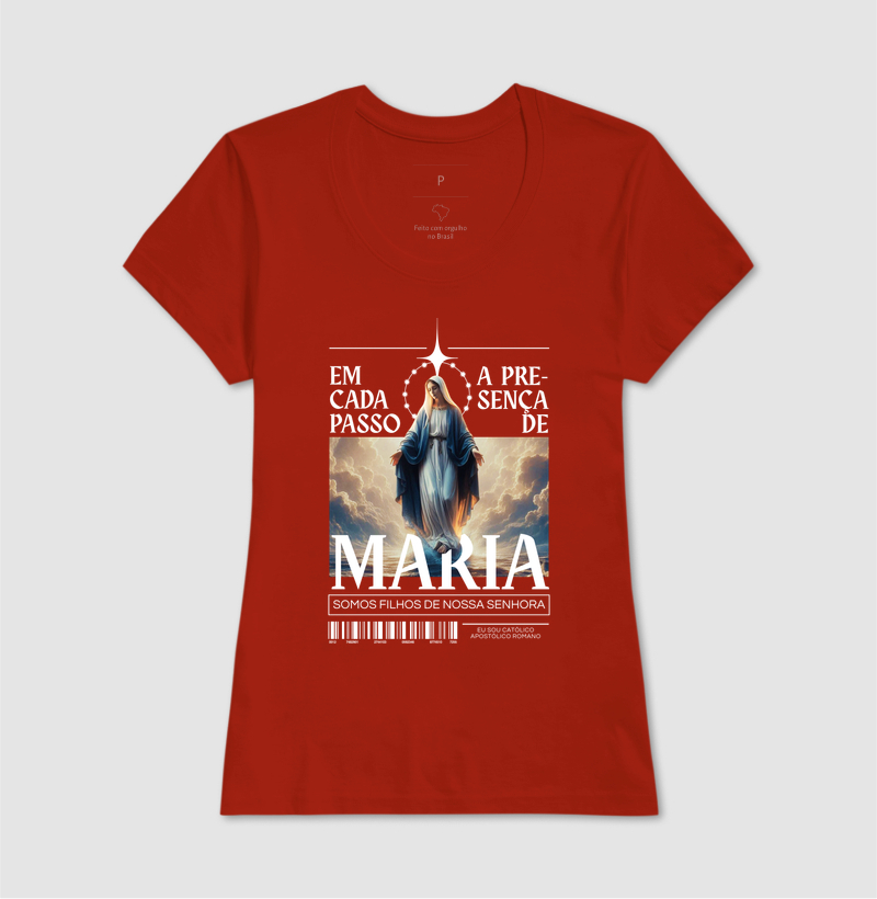 Camiseta Em Cada Passo A Presença de Maria - Imagem 9