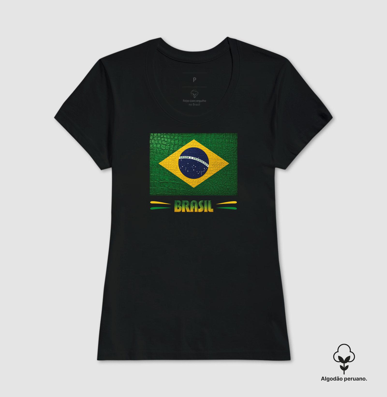 Camiseta Bandeira do BR estilizada (Masculina e Feminina) - Imagem 4