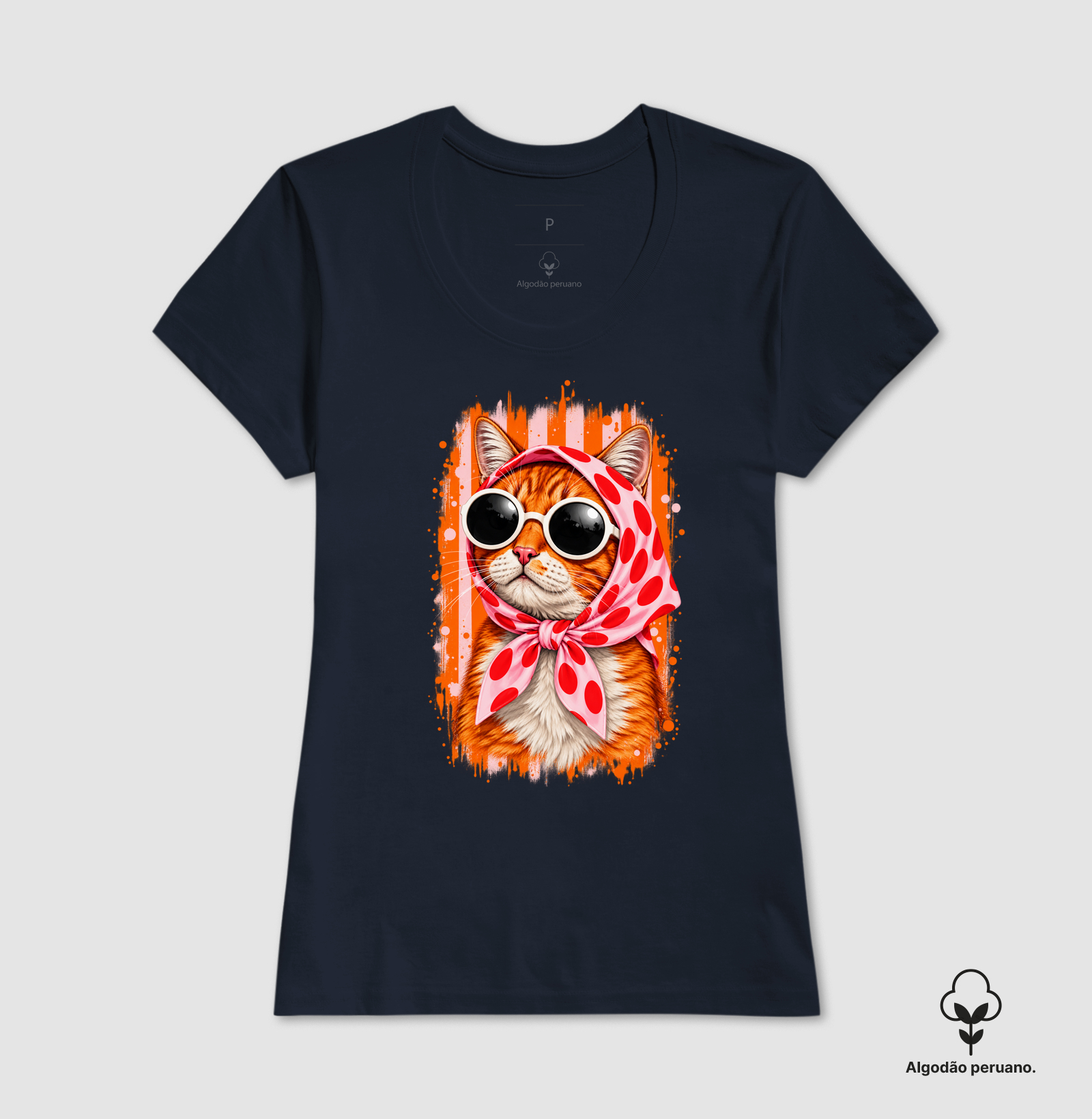 Gato Fashion Retrô Laranja  - Imagem 6