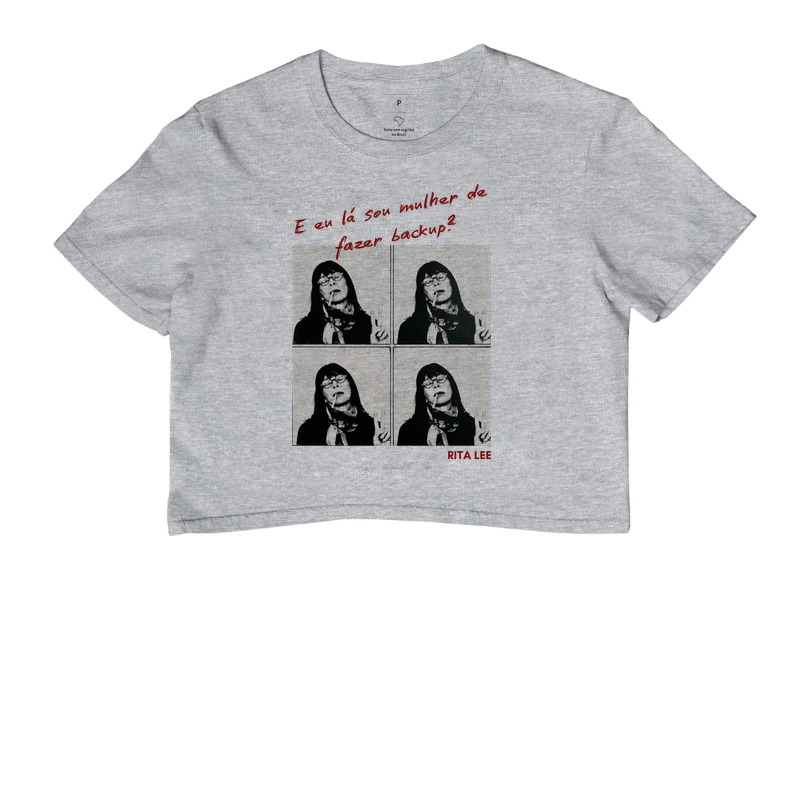 Camiseta Feminina Eu Lá Sou Mulher de Fazer Backup Frase Engraçada Pop Art Estampa Unissex - Imagem 6