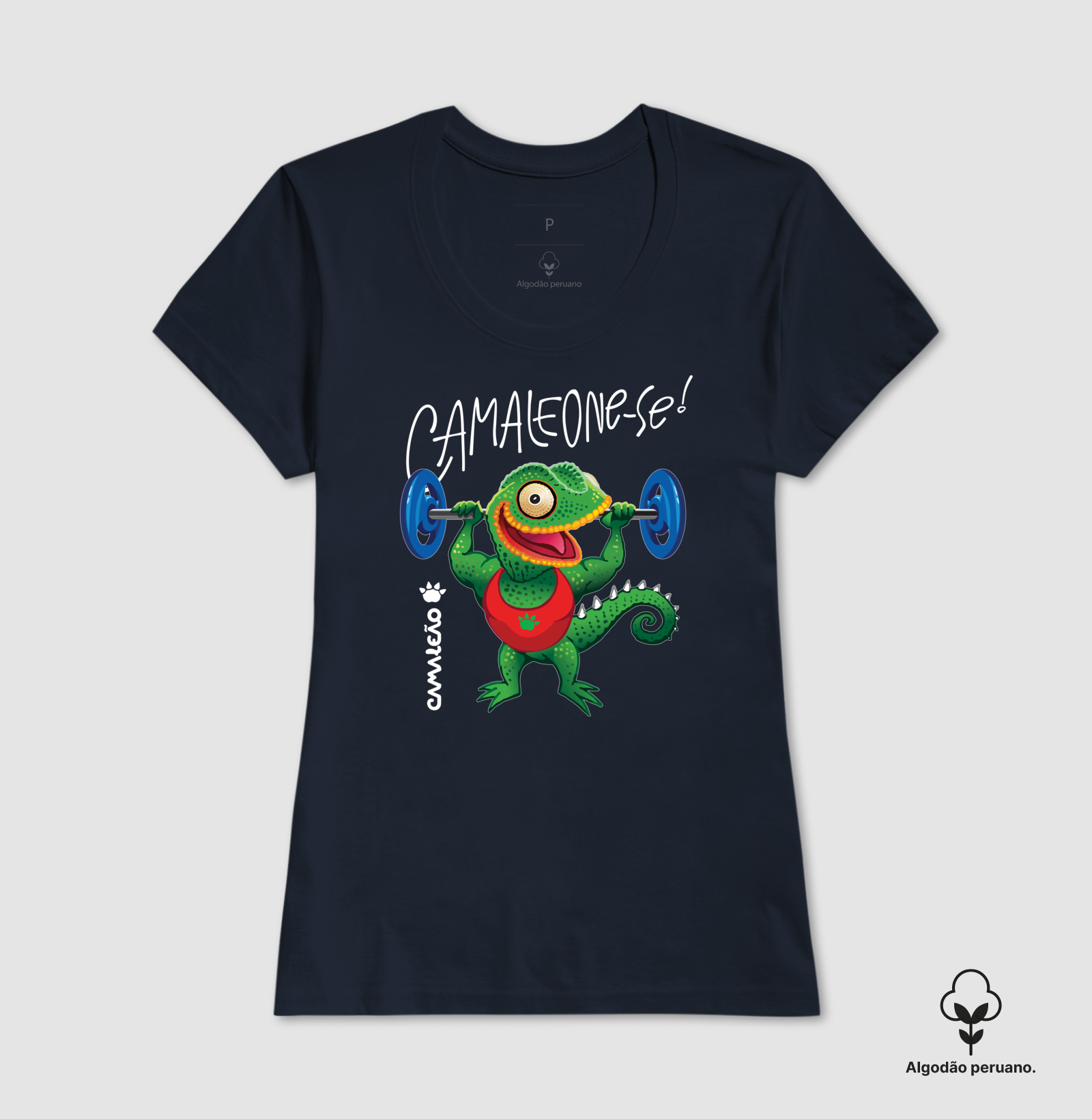 Camiseta  Premium Feminina Camaleão - Camaleone-se Academia