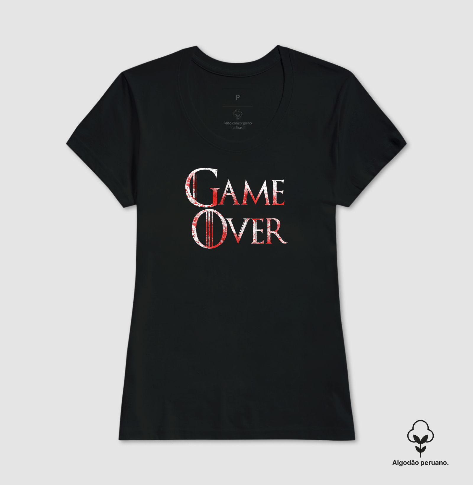 Camiseta Game Over Algodão Peruano - Imagem 3