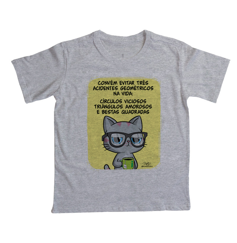 Camiseta Gato Sincero Geometria - Imagem 3