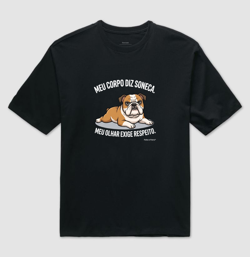 CAMISETA OVERSIZED BULLDOGUE INGLÊS OLHAR - Imagem 2
