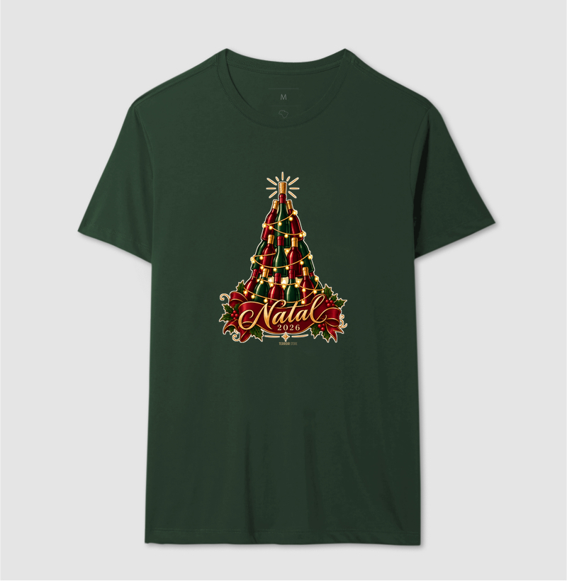 Camiseta Natal 2026 – Árvore de Garrafas de Vinho - Imagem 12