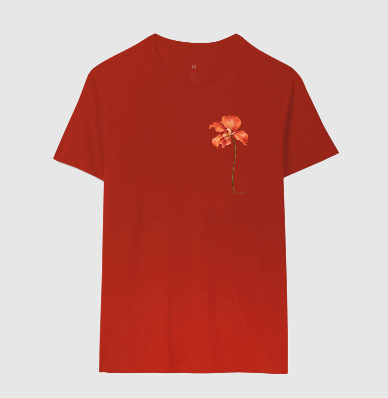 Camiseta Flor Laranja (estampa P) - Imagem 8