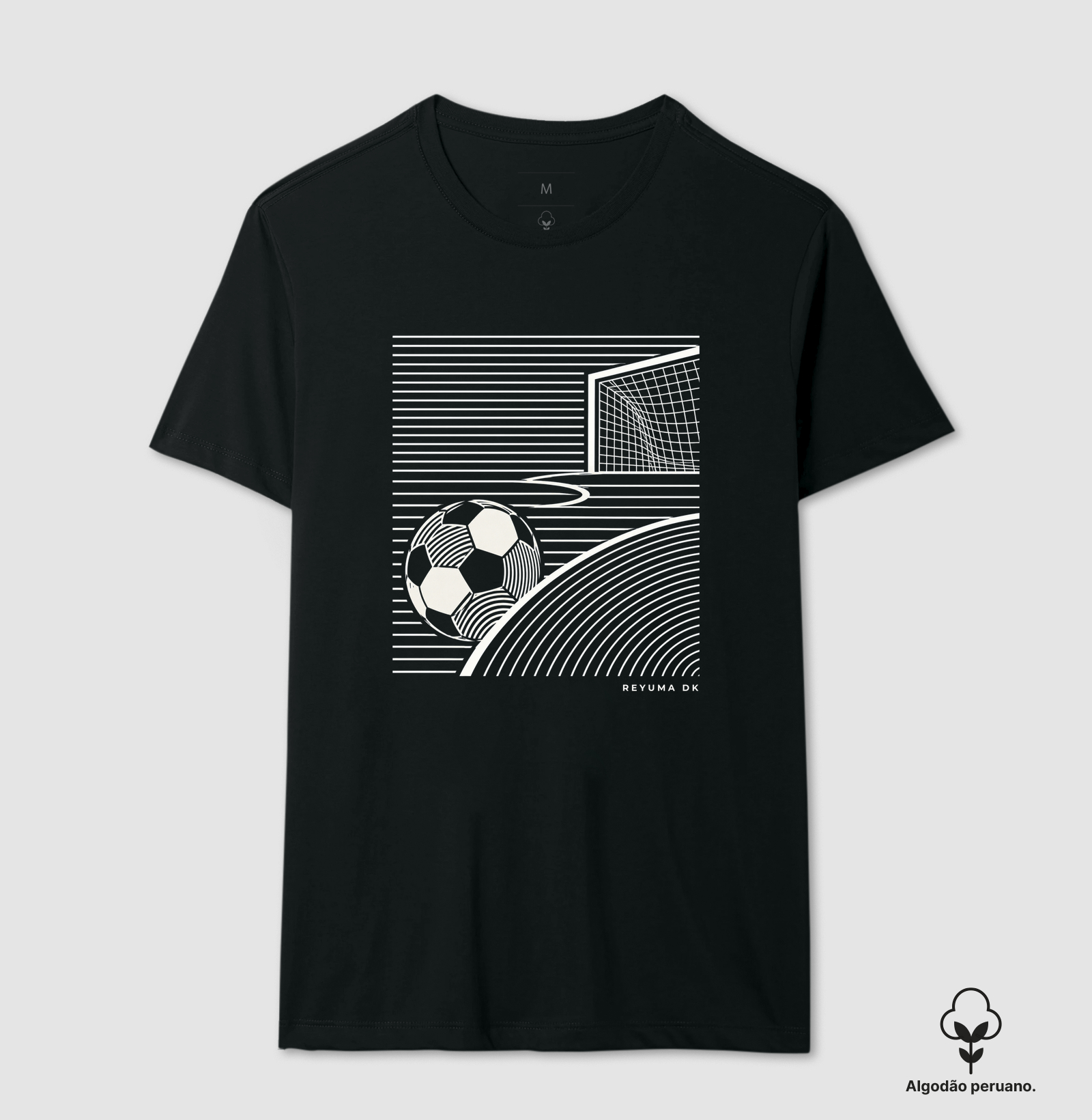 Camiseta Masculina, Feminina, Babylook e Unissex de Algodão Peruano Futebol "Linha do Jogo" - Imagem 6