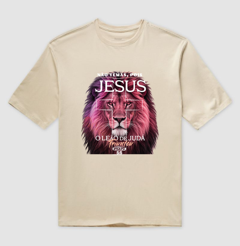 O Leão de Judá — Camiseta Oversized - Imagem 3