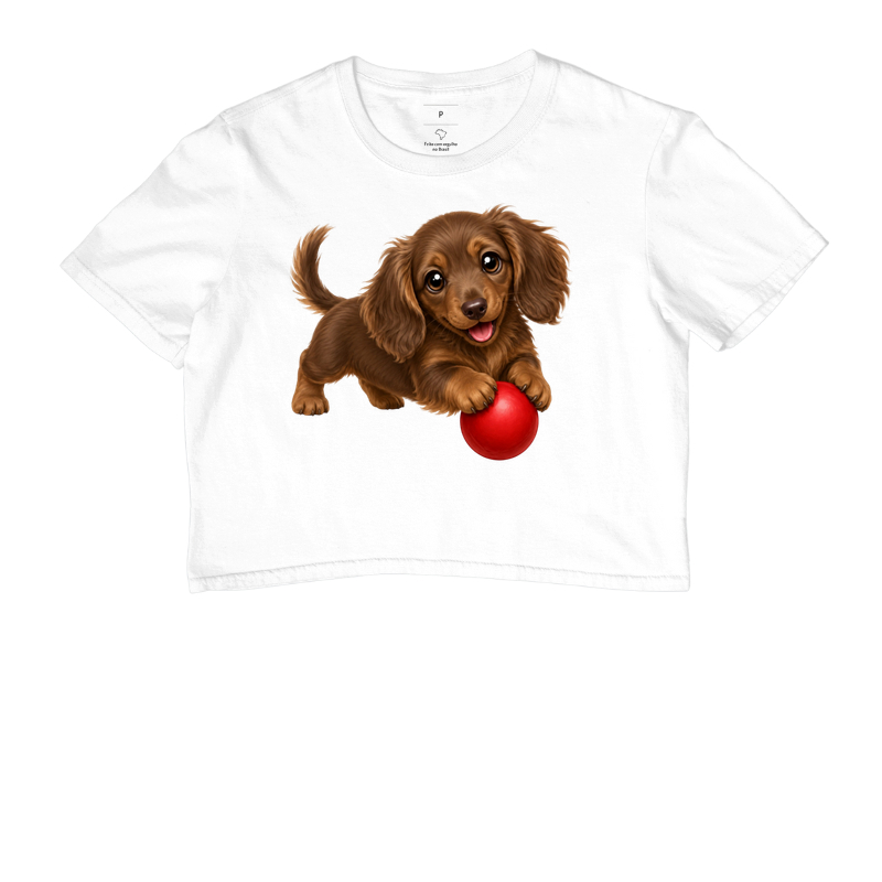 Dachshund Pelo Longo Marrom - Desenho Animado - Imagem 3