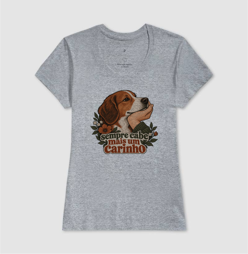Camiseta Cachorro Carinho "sempre cabe mais um carinho" | Pelo & Pano - Imagem 9