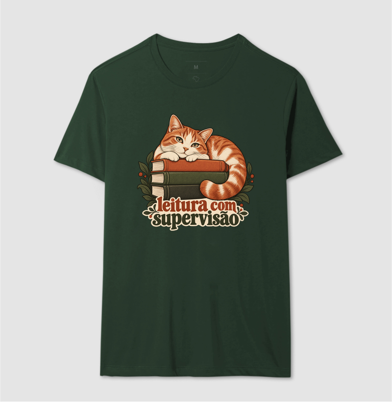 Camiseta Gato Leitura "leitura com supervisão" | Pelo & Pano - Imagem 13