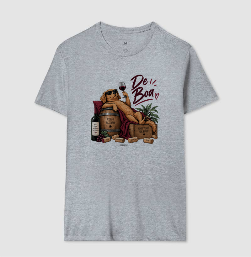 Camiseta “De Boa” Cachorro com Vinho – Lifestyle Relax - Imagem 8