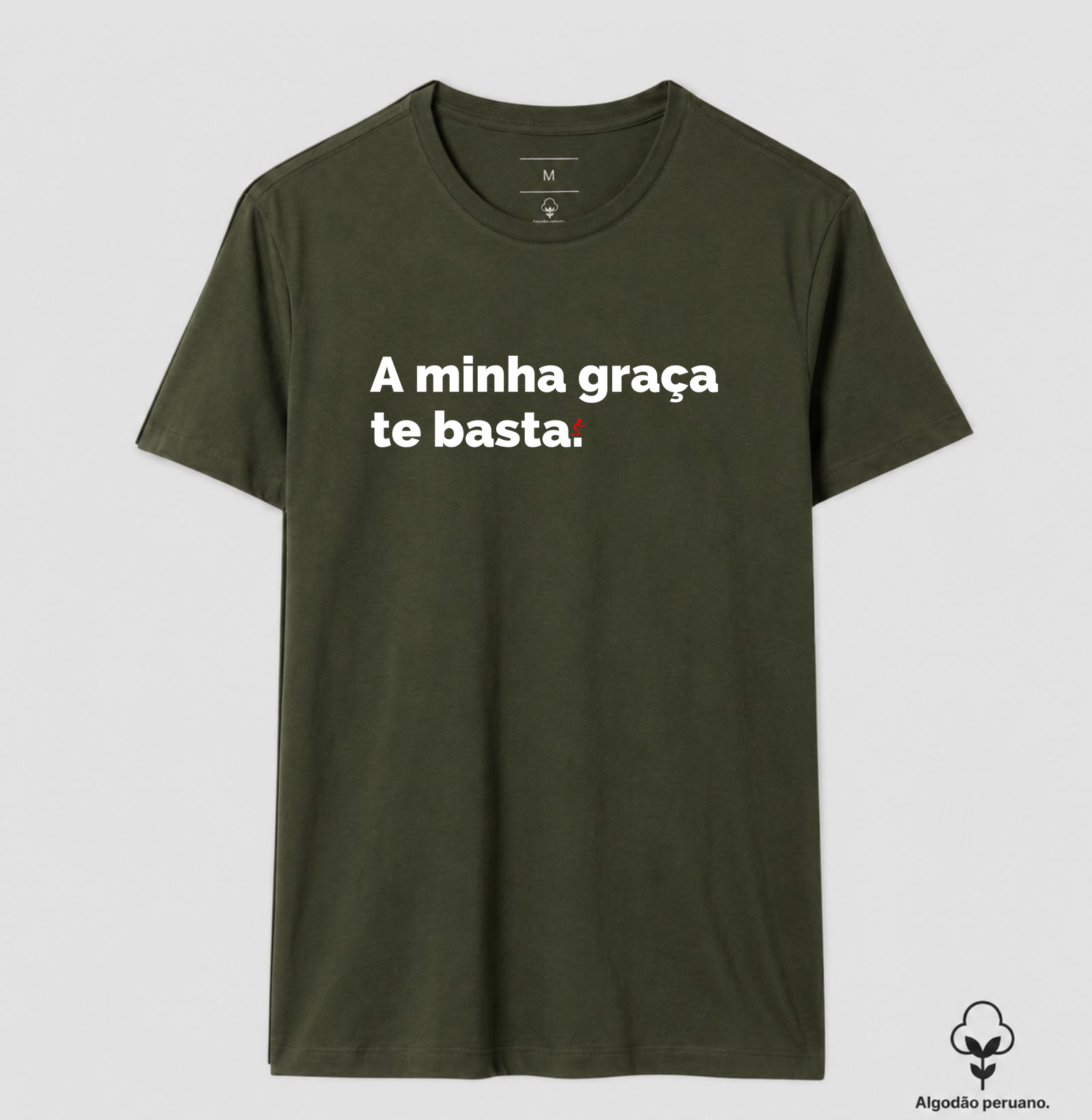 Camiseta Algodão Peruano Cristã A Minha Graça Te Basta - Imagem 9