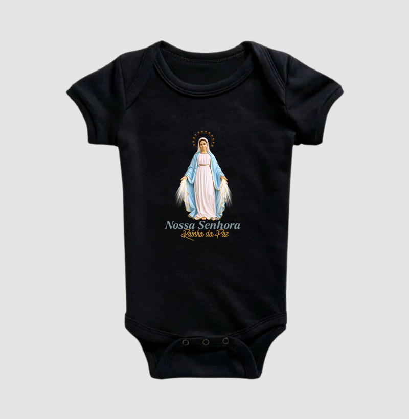 Body Infantil Católico Nossa Senhora Rainha da Paz - Imagem 2