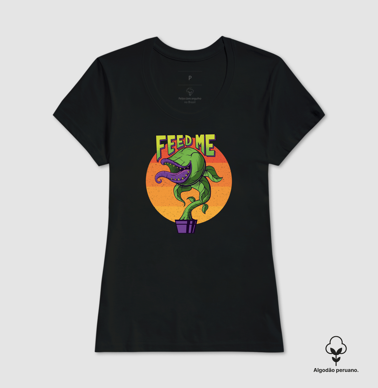 Camiseta Algodão Peruano Planta Faminta - Imagem 3