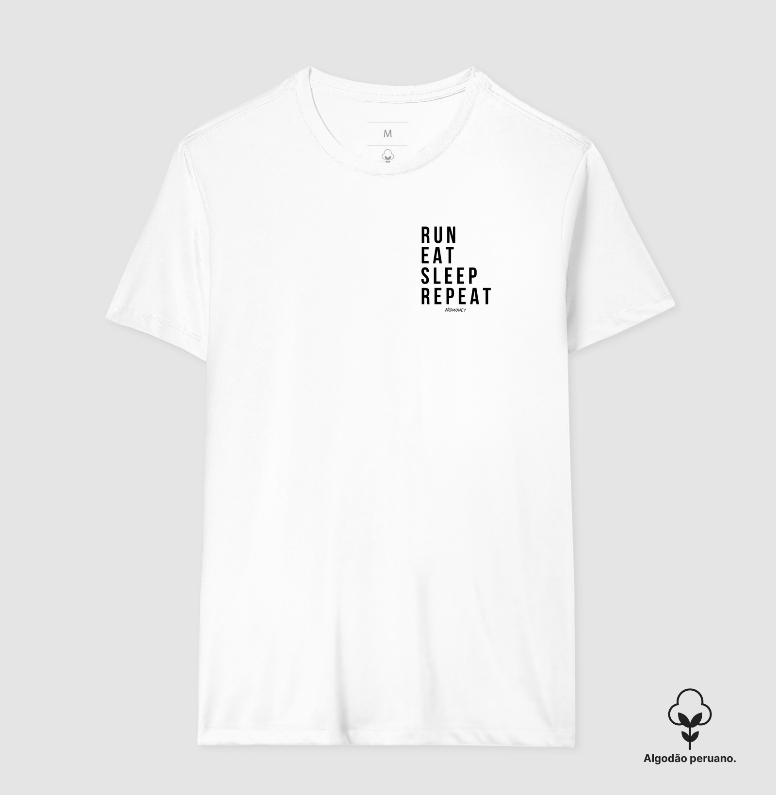 Camiseta Run. Eat. Sleep. Repeat. - Algodão Peruano - Imagem 3