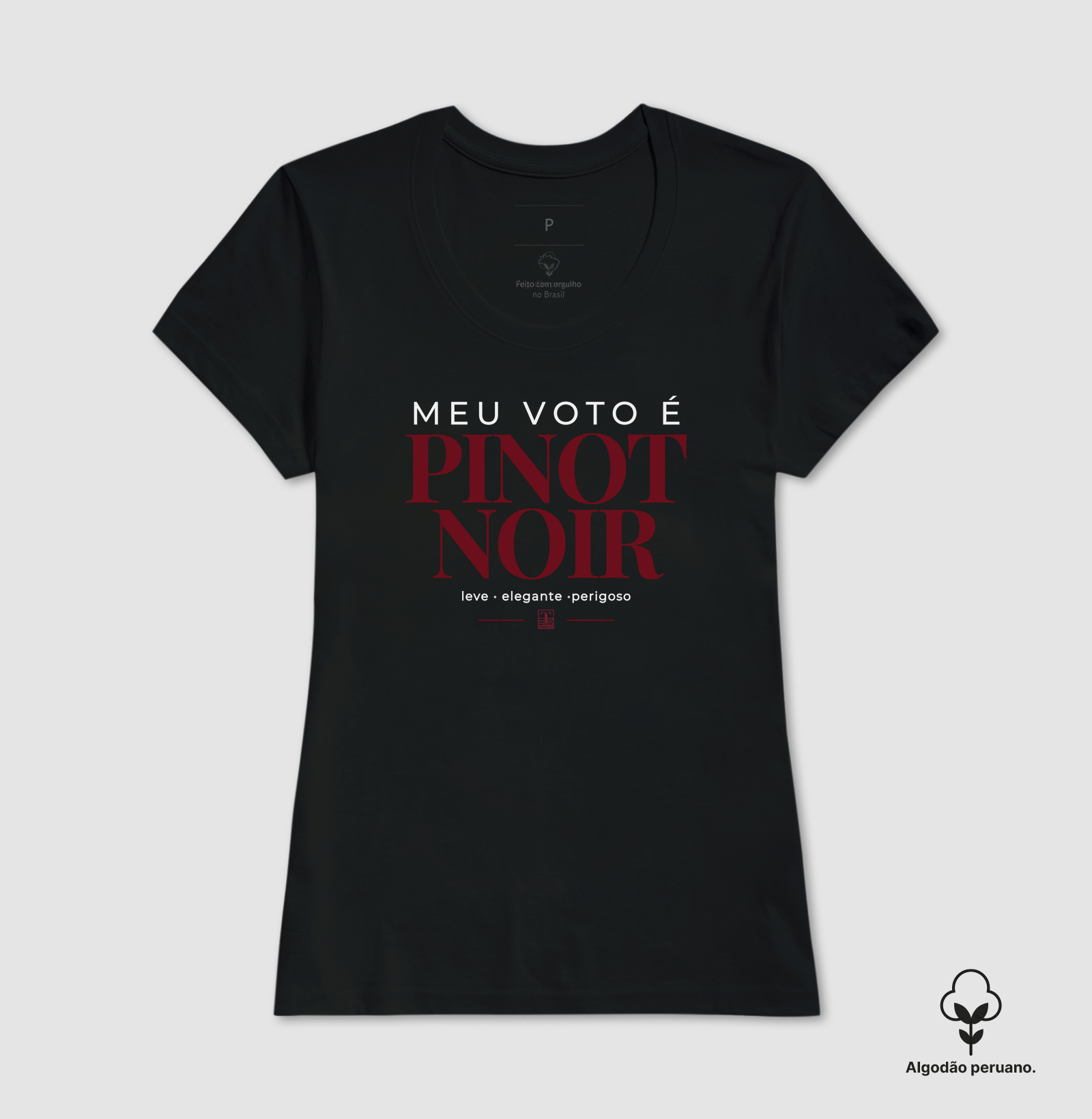 Camiseta “Meu Voto é Pinot Noir” – Wine Minimalista - Imagem 4