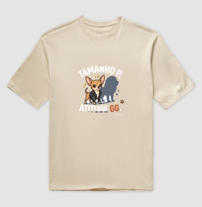 CAMISETA OVERSIZED CHIHUAHUA TAMANHO - Imagem 3