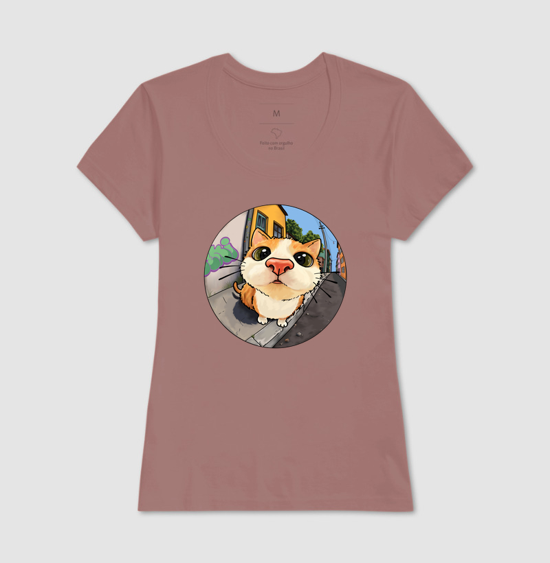 Camiseta Kaki Gatinho Regular Fit - Imagem 11