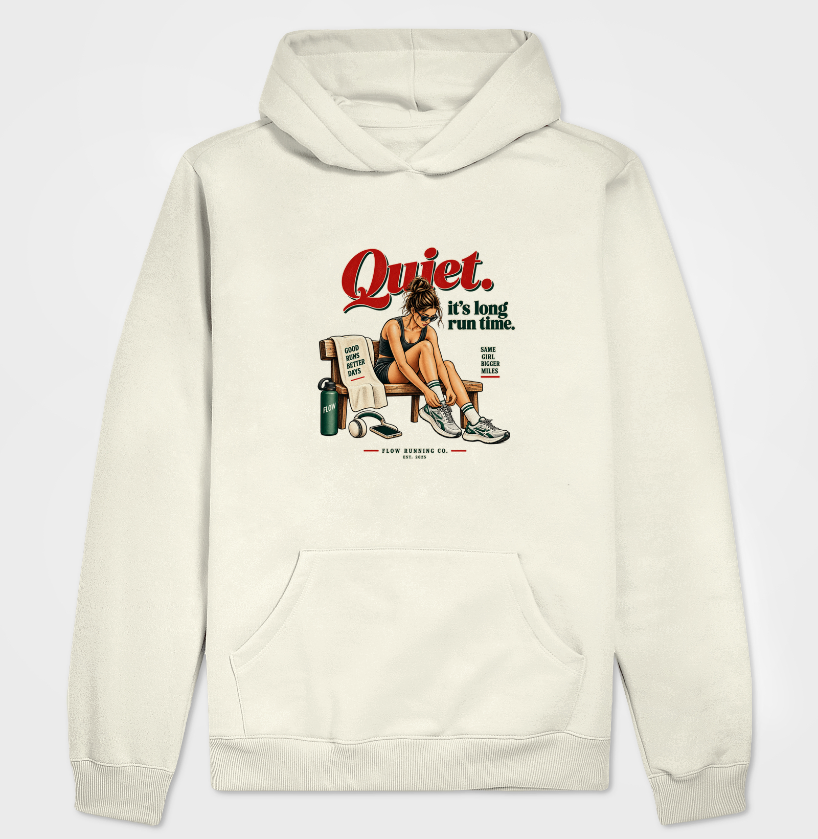 Hoodie Moletom Corrida - Quiet, It's Long Run Time - Imagem 3