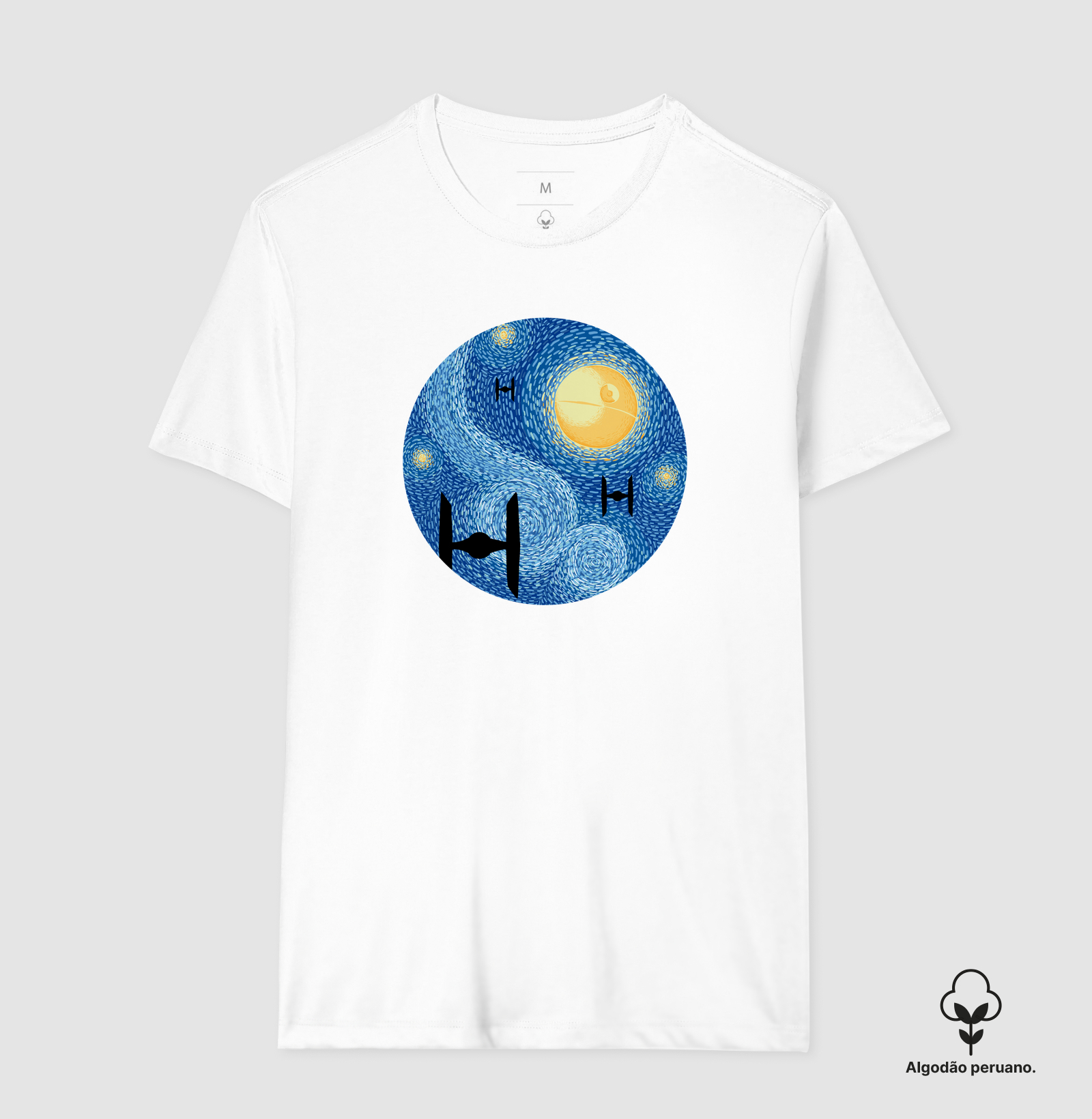 Camiseta Algodão Peruano Noite Estrelada - Imagem 2