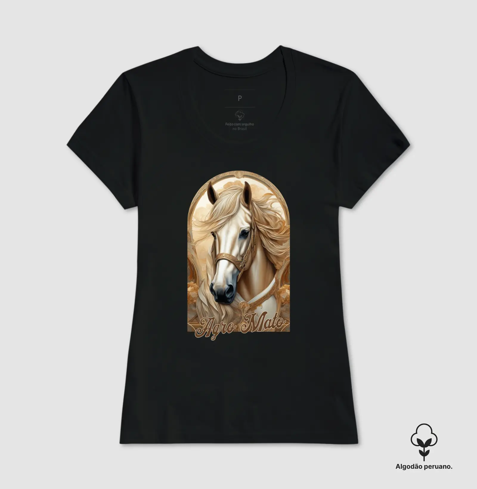 Camiseta Algodão Peruano Horse Girl - Imagem 3