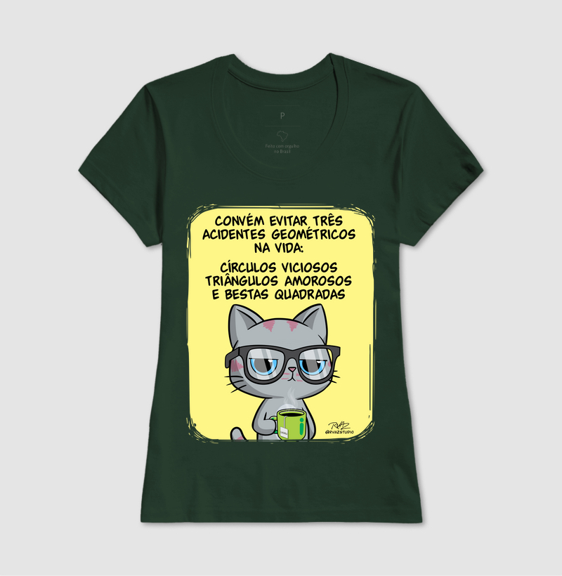 Camiseta Gato Sincero Geometria - Imagem 13