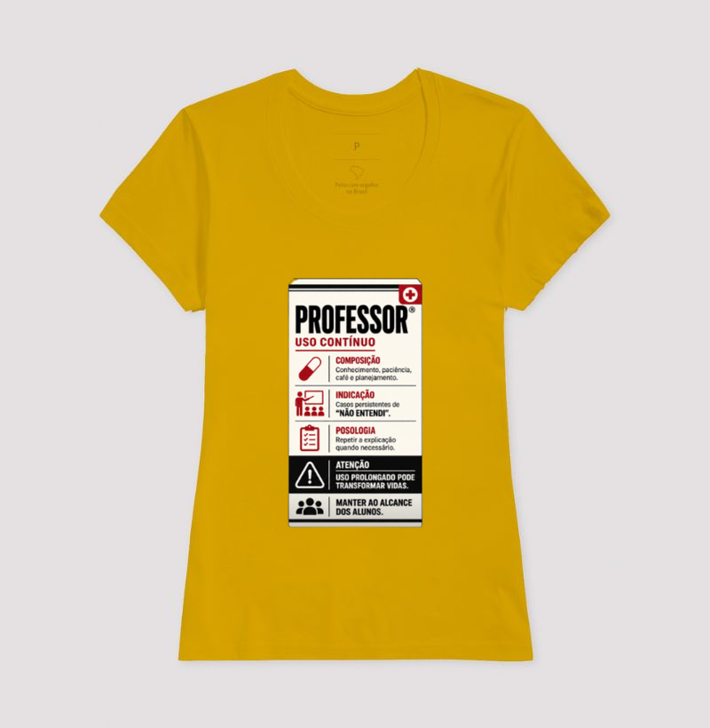 Camiseta Masculina Algodão Bula Professor Uso Contínuo - Imagem 19