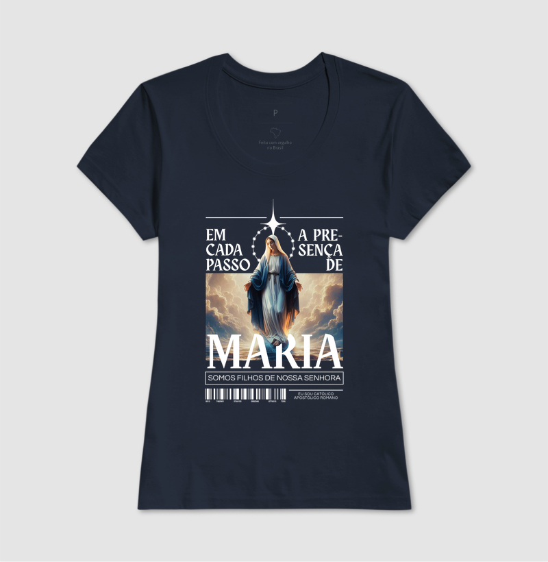 Camiseta Em Cada Passo A Presença de Maria - Imagem 7