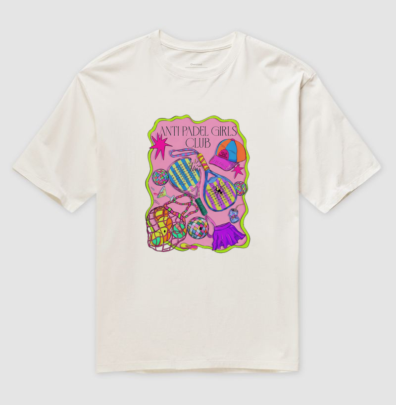 Camiseta Feminina Anti Padel Girls Club Rosa - Imagem 4