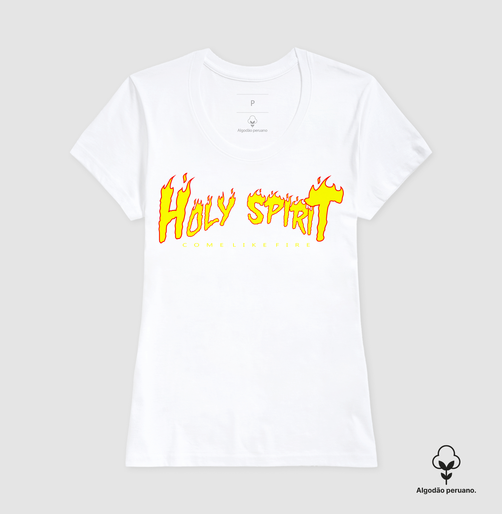 Camiseta Algodão Peruano Cristã Holy Spirit Espírito Santo - Imagem 2