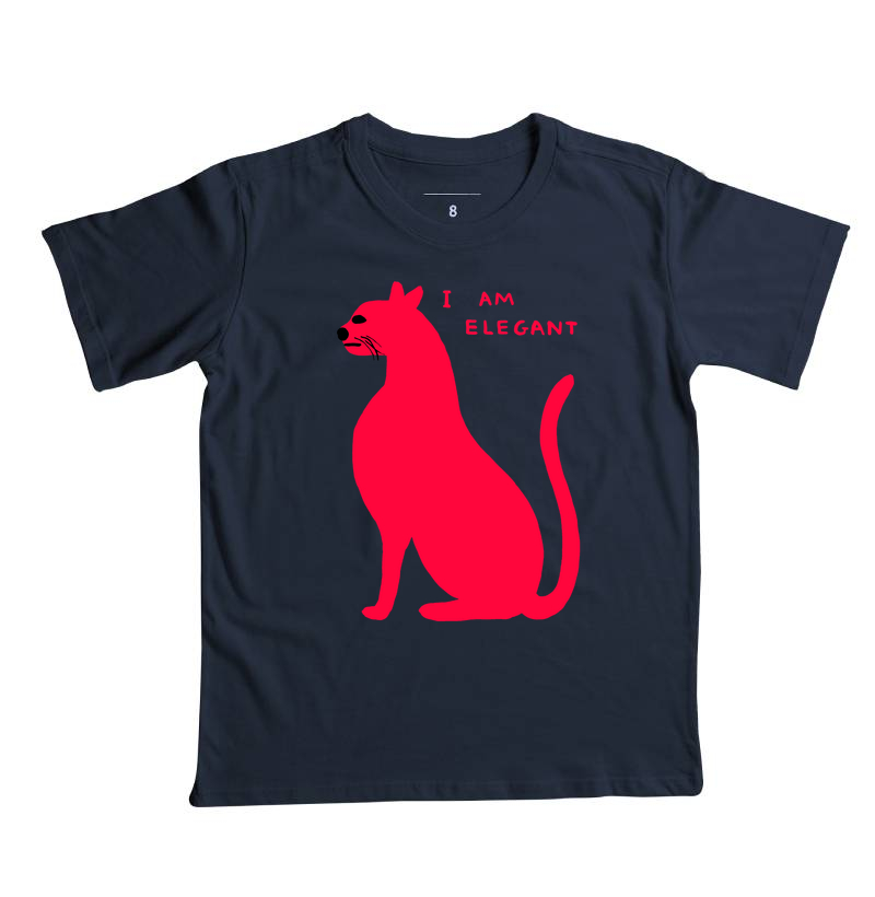 Camiseta Infantil Branca Gatinho I Am Elegant  - Imagem 5